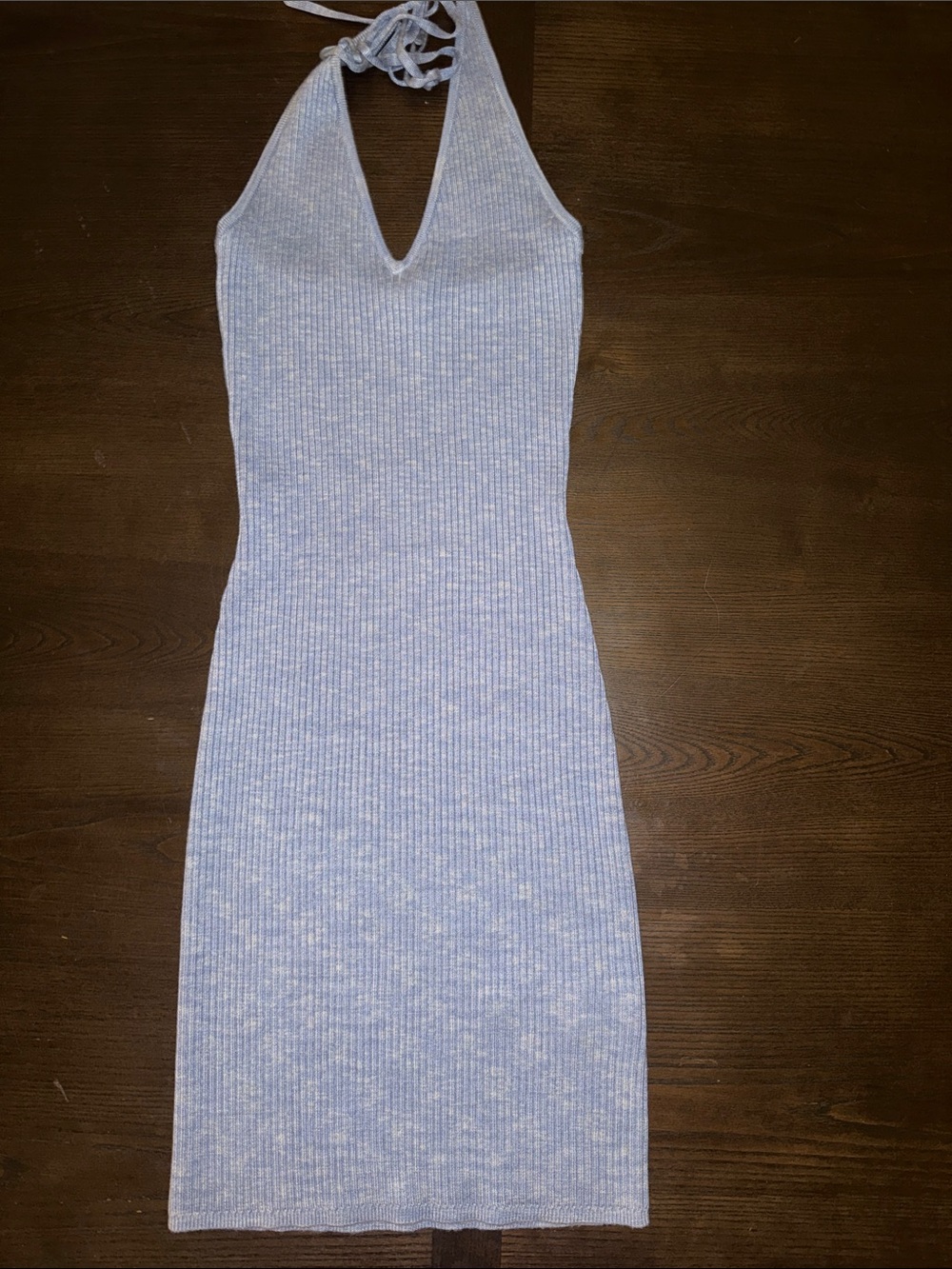 Abercrombie & Fitch Gray Ribbed Halter Sweater Dress MT Medium Tall Bodycon